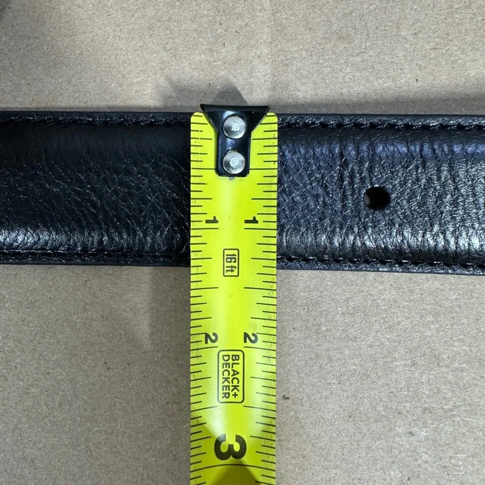 Trafalgar Belt Strap Mens 48 Black Full Grain Leather Replacement No Buckle